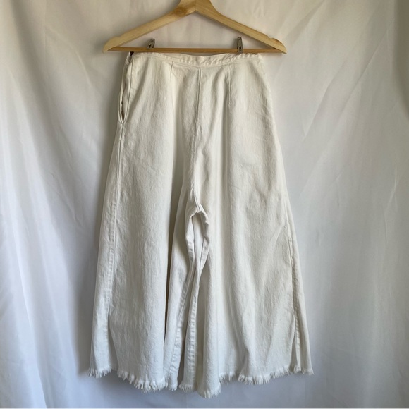 Rachel Comey Wide Leg Raw Hem White Denim Size 2 - Picture 2 of 12